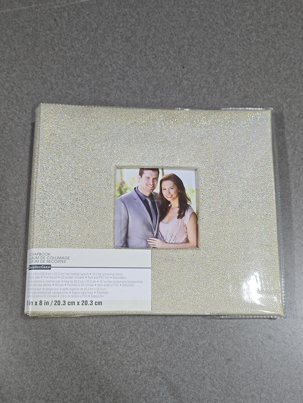 Recollections Glitter Photo Scrapbook - Ivory Sparkle